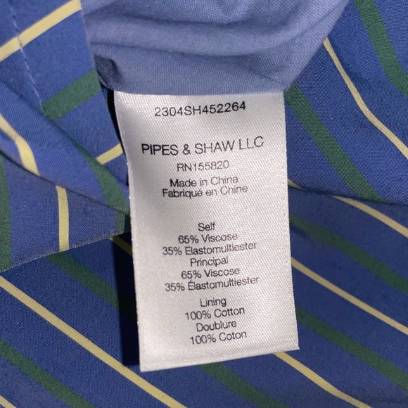 Veronica Beard Teagan Stripe Ruched V-Neck Midi Blue Kelly Green Dress NWT - Picture 8 of 8